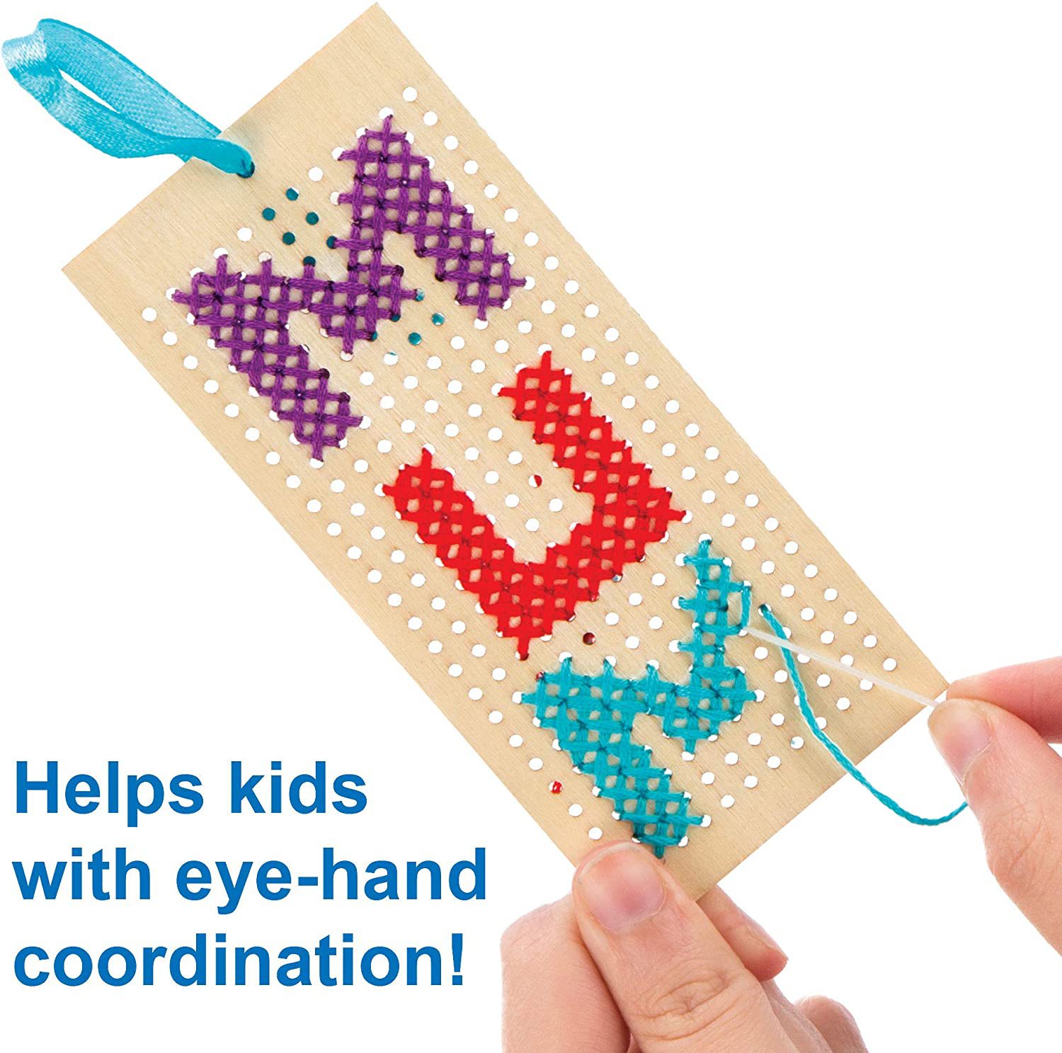 DIY Handmade Crafts Decorative Wooden Cross Stitch Bookmark Set Decorative Rectangular Wooden Crafts
