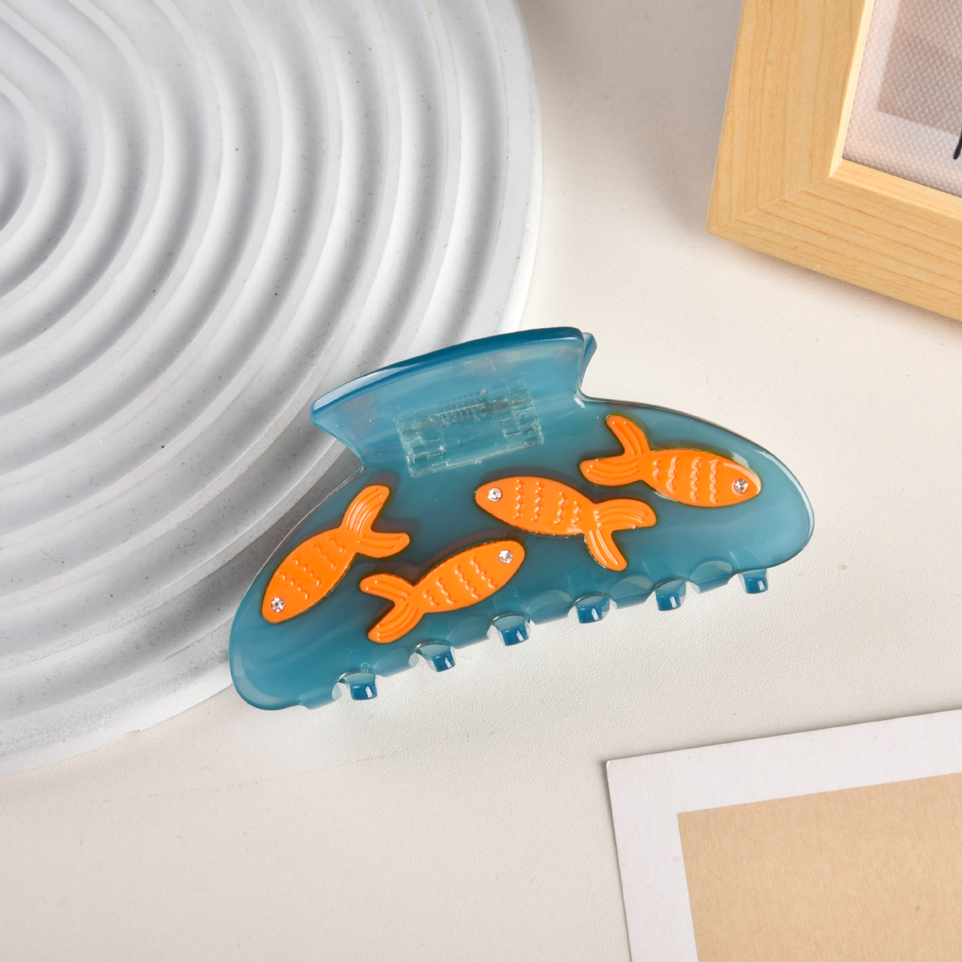 YHJ hair accessories new acetate grip transparent fish tank hairpin cute animal fish shark clip plate hairpin hair grip_voghion.com