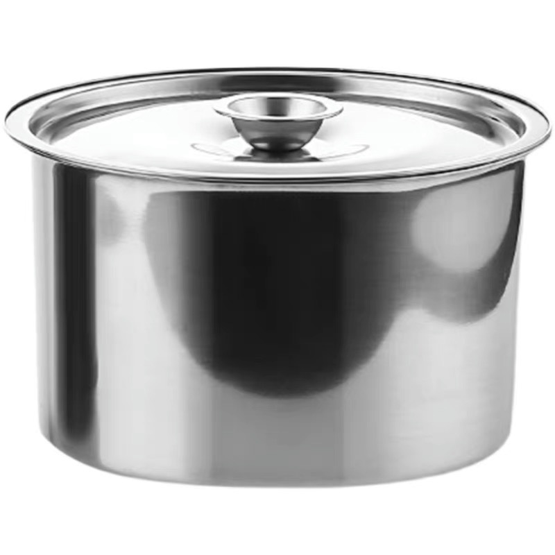 304 Stainless Steel Spice Tank Kitchen Lard Jar with Lid Household High Temperature Resistant Chili Oil Flavor Cup Spice Tank