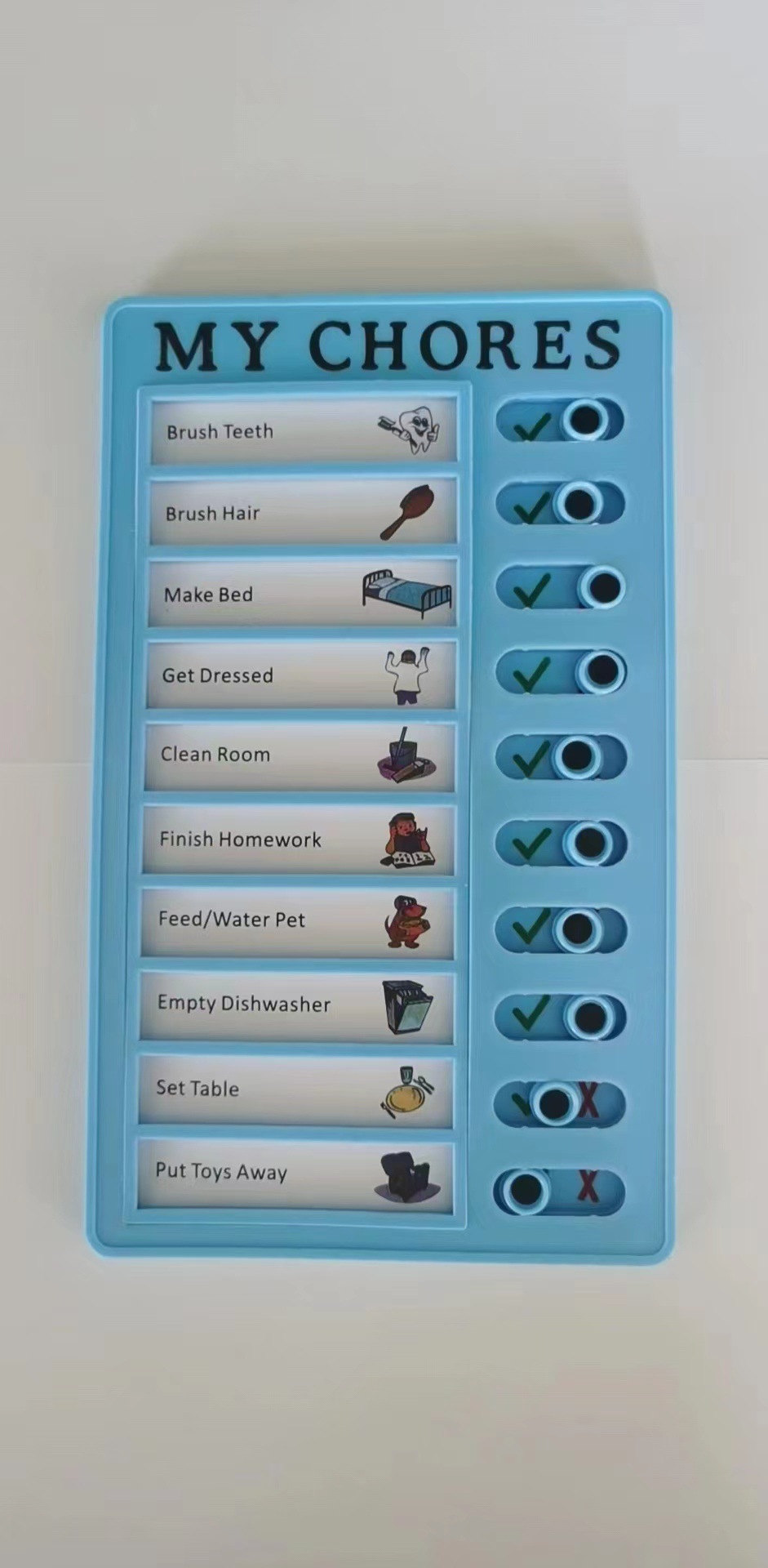 RV sticky student message check list my chores self-discipline playing card children