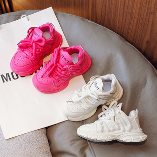 Children's old shoes Joker casual casual 2023 Autumn New Korean version of stitching boys fashion girls children's shoes