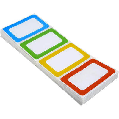 In stock hot selling four-color name sticker book printable sticker Universal label color item adhesive 200pcs