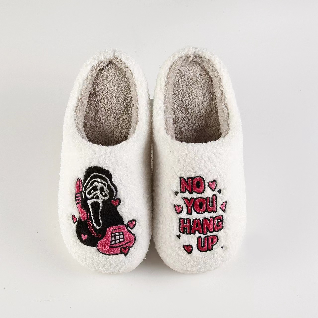 New home Halloween warm winter cotton slippers couple men and women thick bottom soft sole shoes thick non-slip cute