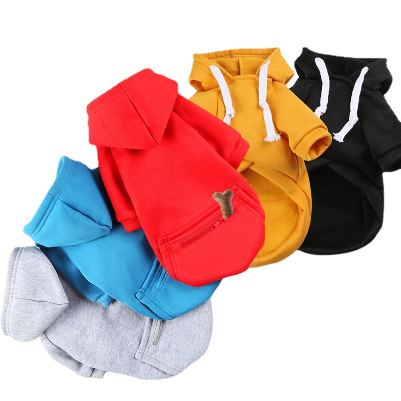 Small and Medium-sized Dog Dog Cat Pet Zipper Pocket Wei Yi Chao Brand Teddy Bo Mei Fa Dou Autumn and Winter Supplies Clothes