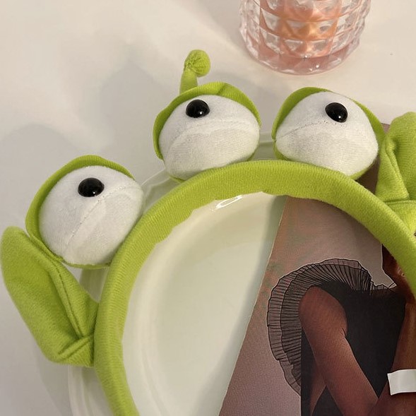 Japanese and Korean Animation Peripheral Cartoon Headband Three-eyed Headband New Style Cute Funny Headband Plush Cute Headwear for Women