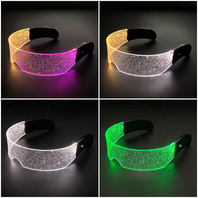 2023 new Amazon explosions future technology glasses LED lights luminous glasses bar disco cheer artifact