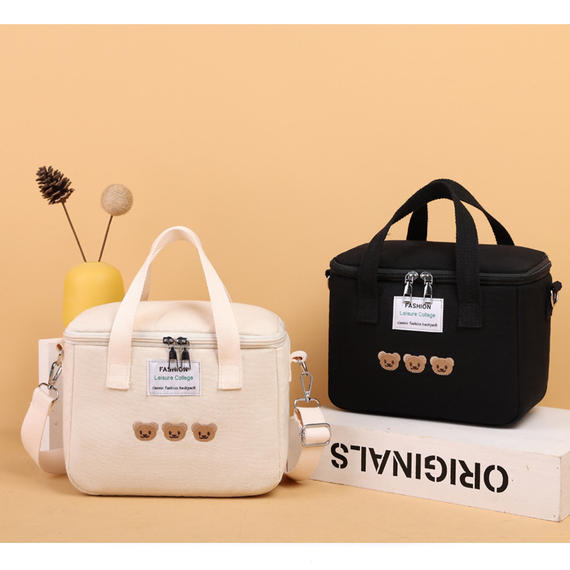 Mother and Baby Bag Canvas Portable Polyester Embroidery Crossbody Handbag Large Capacity Wholesale Baby Mummy Bag