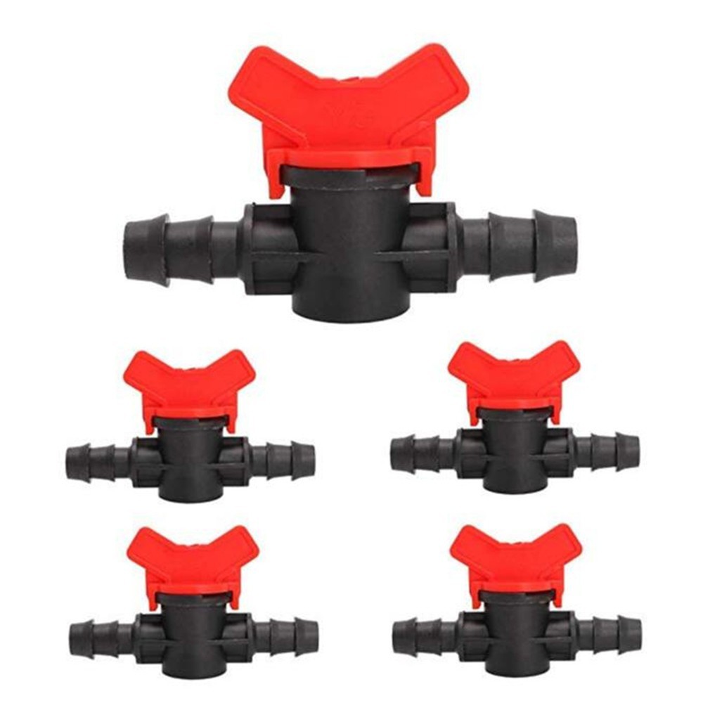 16PE pipe switch ball valve greenhouse irrigation watering flower watering accessories off water boiling water switch double 16mm pipe switch