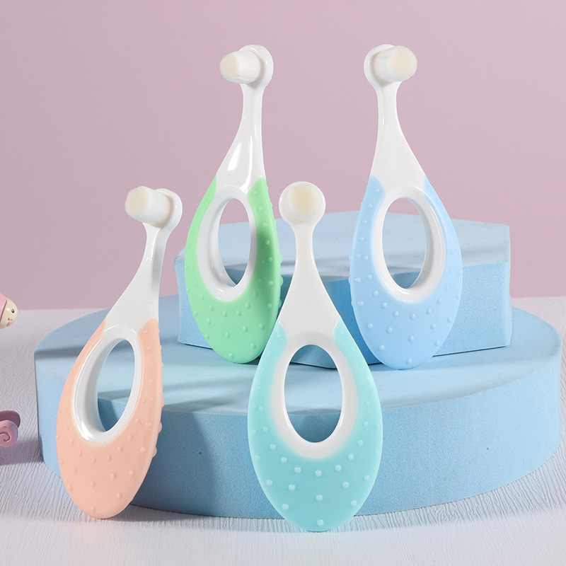 Factory 2 sets of children's ten thousand hair toothbrush baby soft hair toothbrush soft and gentle gum protection toothbrush