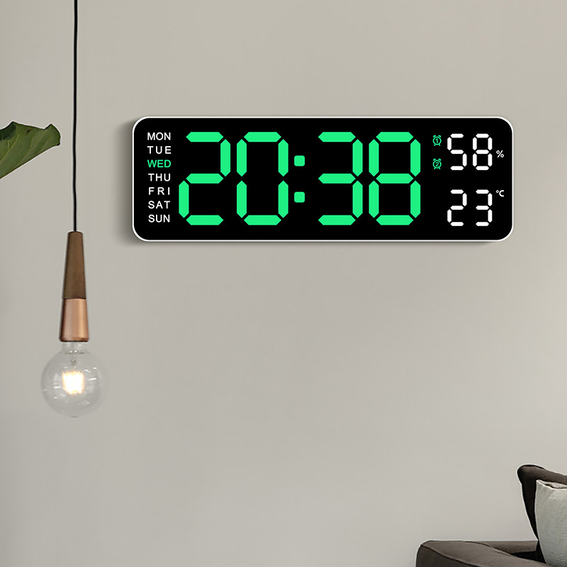5503 cross-border hot selling electronic clock simple multi-function clock rectangular large font alarm clock hanging Stand clock