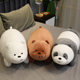 Cross-border we Naked Bear plush toys three bear soft doll girls holding long pillow a generation of hair
