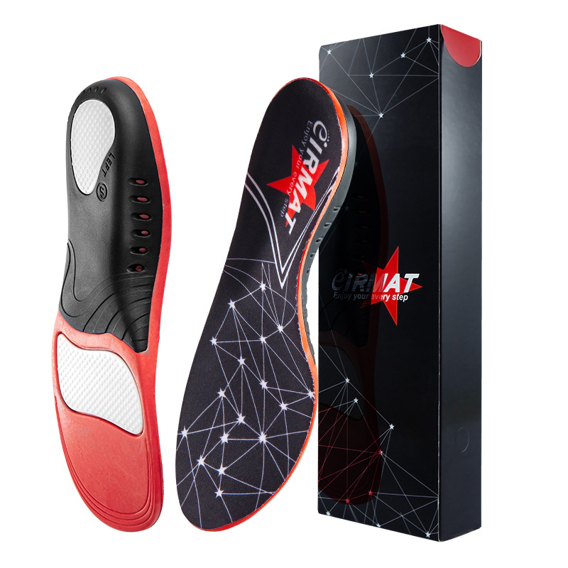 Amazon Arch Support Sports Insole Summer Men's Shock Absorption Breathable Sweat Absorbing Flat Eversion Corrective Insole