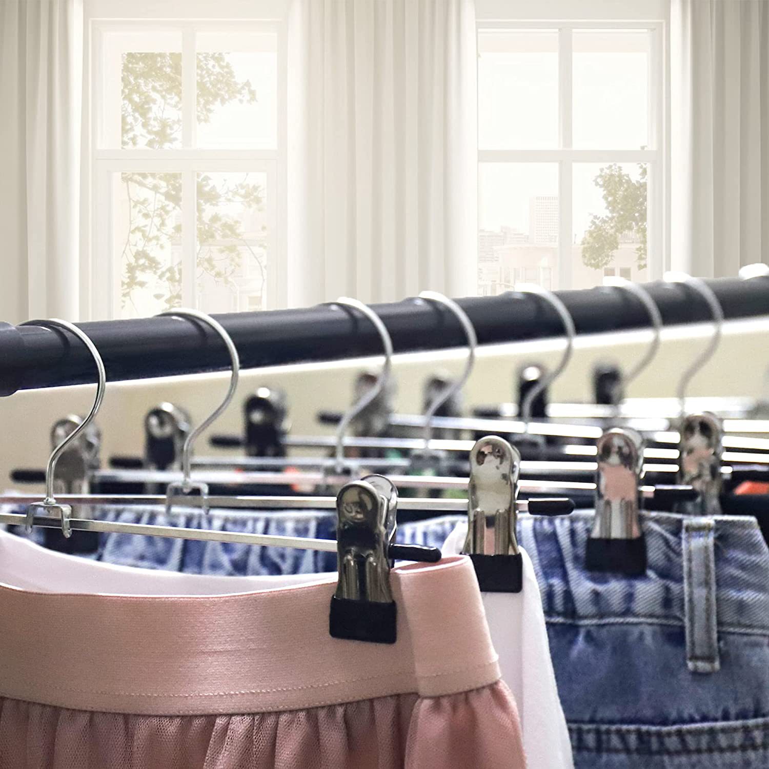 Steel wire strong pants clip drying pants rack seamless household skirt clip underwear clip underwear clip pants hanging factory direct sales