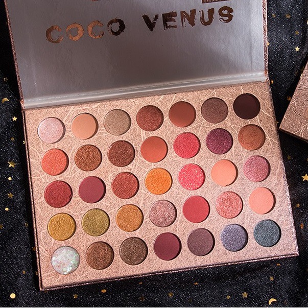 Cross-border makeup 35-color mashed potato eye shadow palette earth-colored sequin glitter pearl wet cross-border makeup internet celebrity model