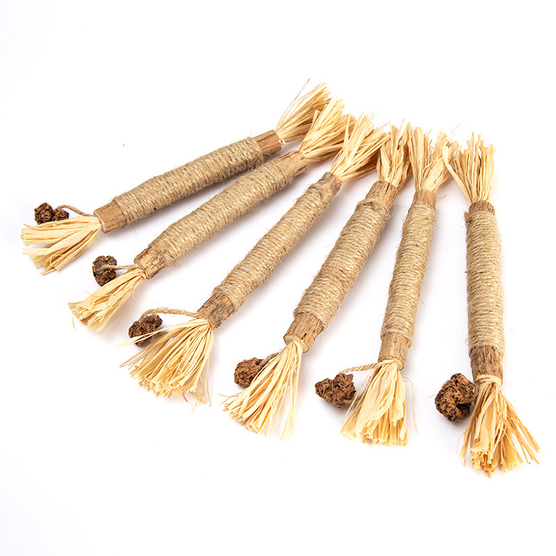 Hemp Rope Polygonum Capsules Catnip Ball Cat Tease Stick Self-relief Bite-resistant Molar Kitten Kitten Toy Supplies