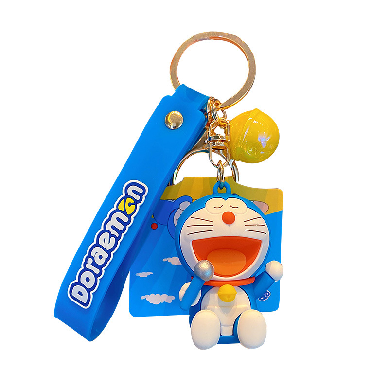 Подлинная мультфильм Doraemon брелок кулон милый Дин Данг кошка игрушка автомобиль брелок сумка подарок оптом