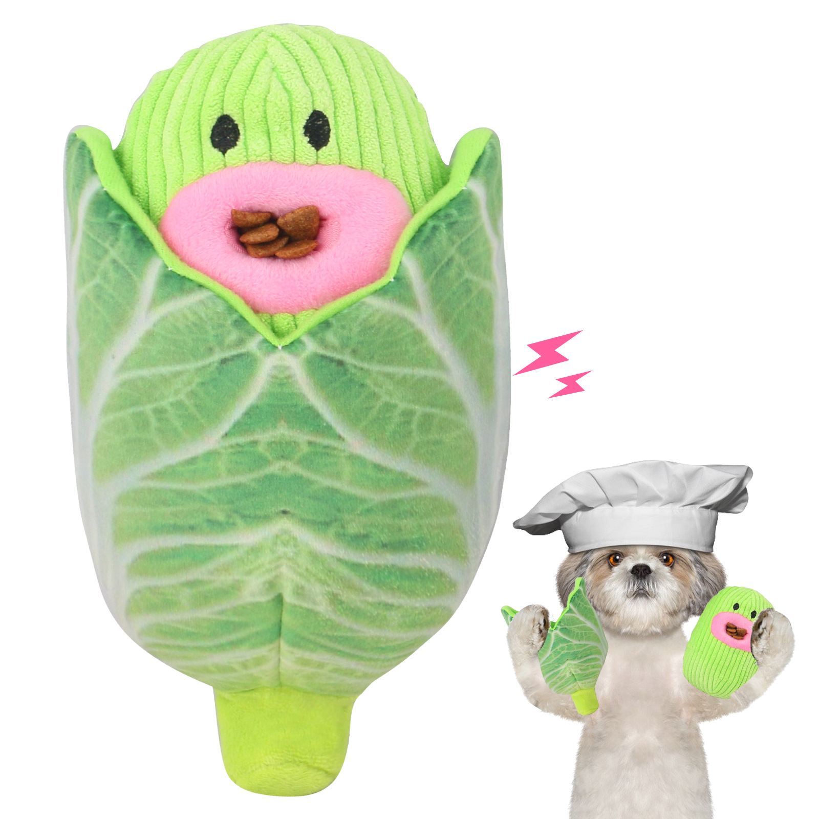 Amazon Explosions Educational Dog Toys Bite Resistant Plush Pet Toys Two-in-One Voice Leakage Vegetables Wholesale