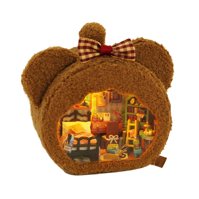 Cross-border hut handmade house model creative birthday gift children's toys puzzle stall 