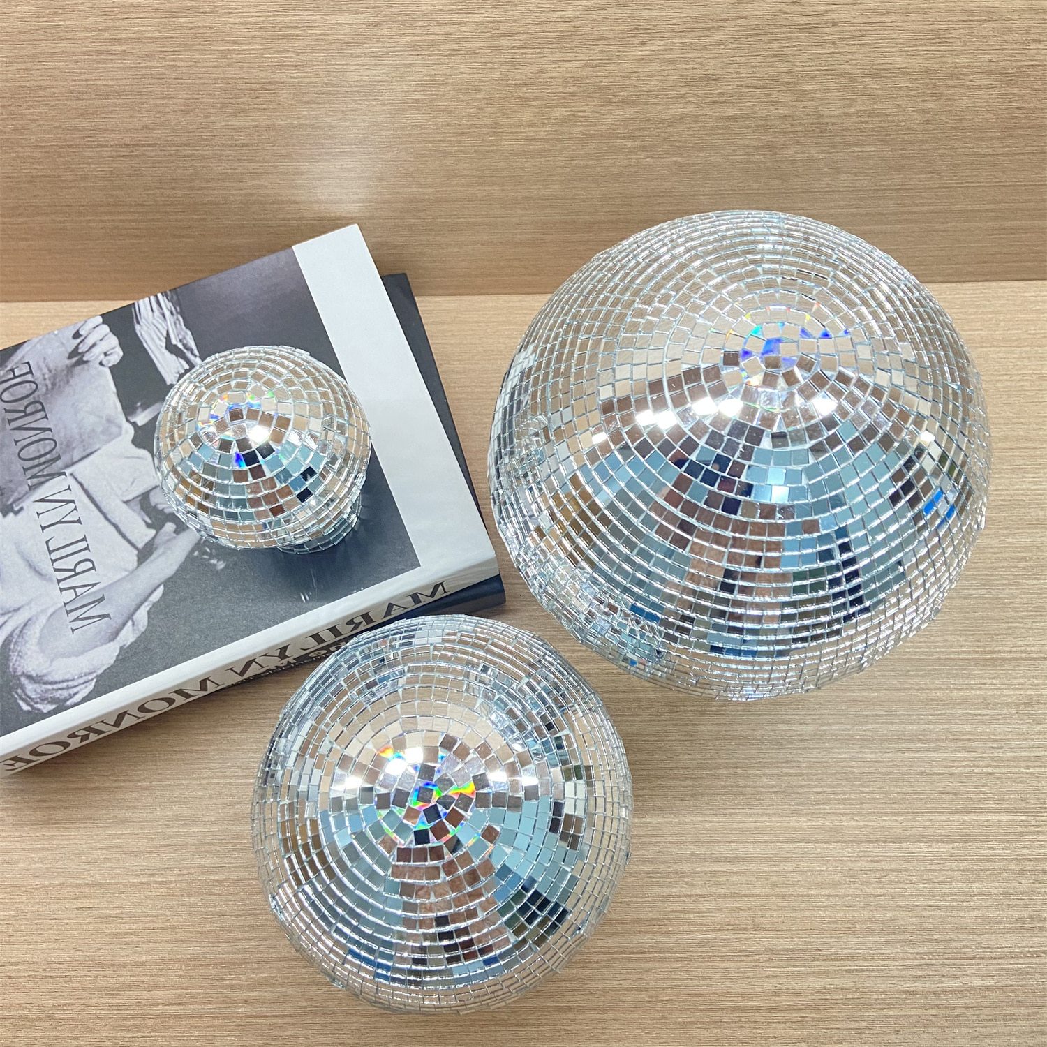 Mushroom Disco Ball Mirror Glass Decorative Mushroom Ornaments Cross-border New Mushroom Disco Ball