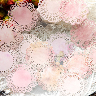 Yan Ji dream lace series Material paper wreath lace hollow hand account decoration material 20