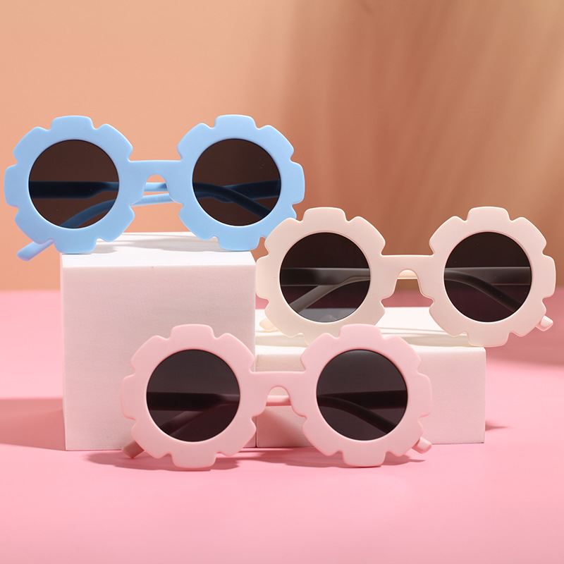 Children's Cute Flower Sunglasses Sunshade Sunglasses Children's Sunglasses Travel Decorative Personalized Glasses Trendy for Boys and Girls