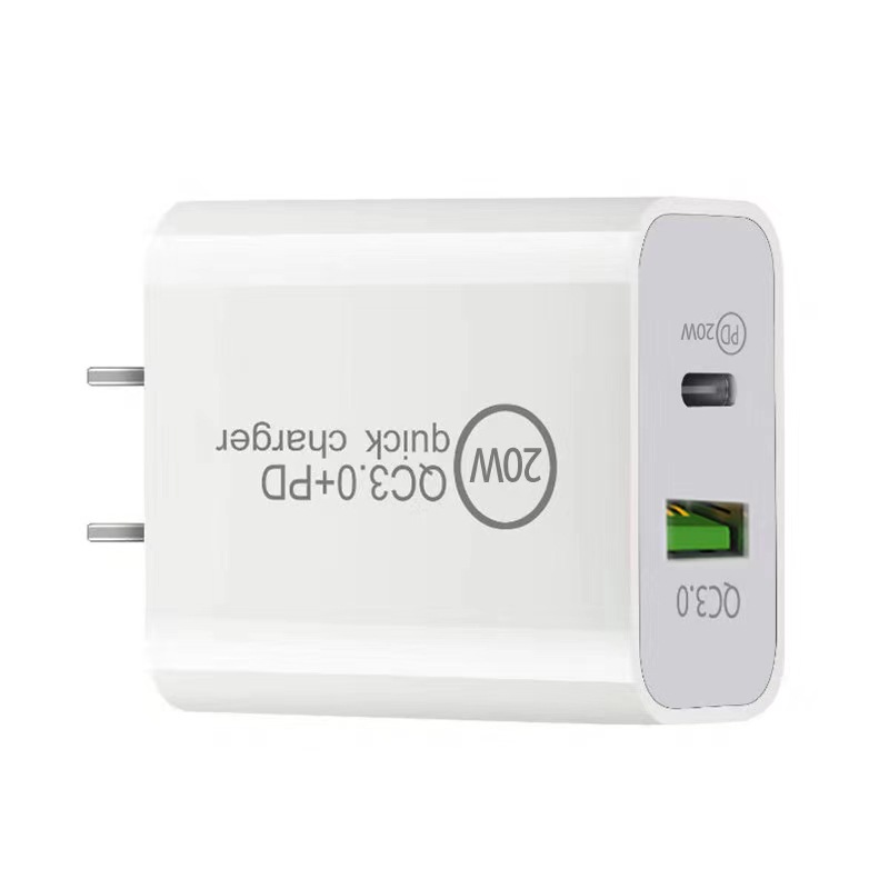 Зарядное устройство PD25W QC 3,0 Быстрая зарядная головка 20 Вт Двухпортовый QC3.0 + PD Английский и австралийский Зарядное устройство для быстрой зарядки