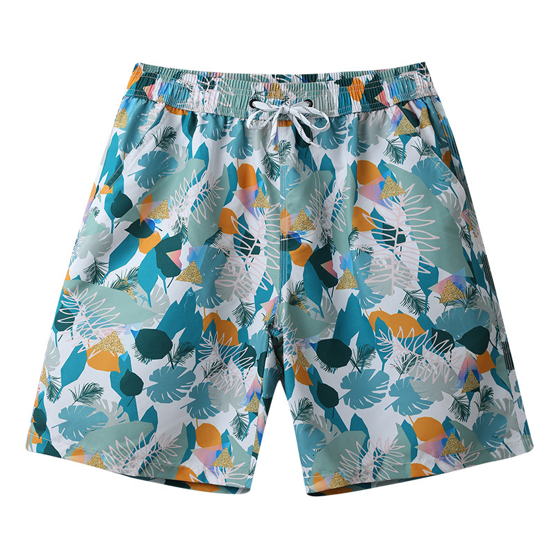 Hot spring swimsuit women's three-piece set conservative slimming seaside honeymoon vacation men's beach pants couple swimming suit
