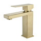 Gold small square basin faucet (without hose)