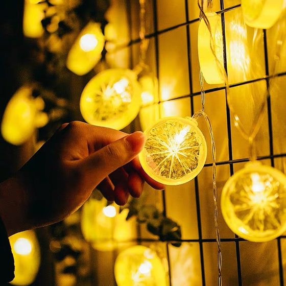 Cross Border New Led Lemon Light String Festival Decorative Light Summer Beach Camping Party Fruit Decorative Colorful Light