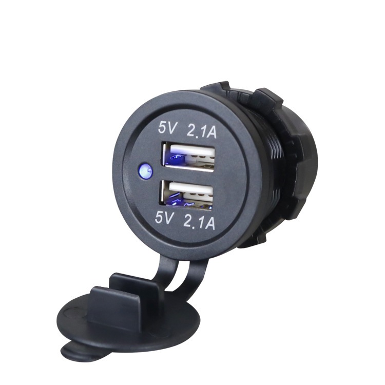 Motorcycle scooter car modification parts take electricity dual USB modification car charger USB car charger