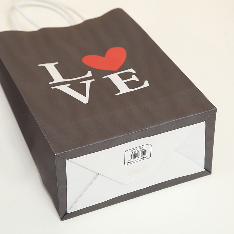 Valentine's Day wedding love new letter handbag printed engagement gift bag factory wholesale advertising logo purchase