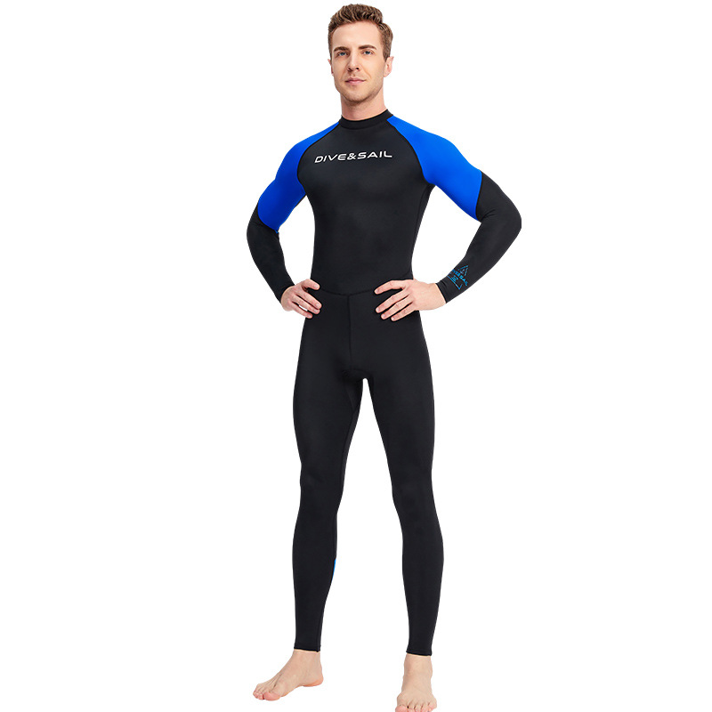 DIVE & SAIL New diving suit one-piece Lycra diving suit men's snorkeling surfing sun protection quick-drying jellyfish swimsuit