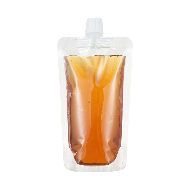 Disposable beverage bag snail powder plum soup soy milk bag takeaway juice bag transparent self-supporting suction nozzle bag printing