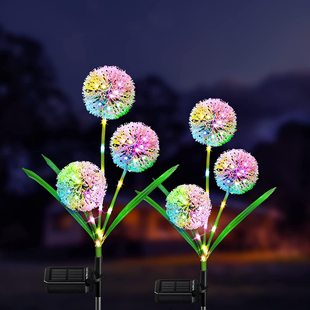 New outdoor solar 3 Head 5 head onion flower lamp dandelion lamp waterproof lawn lamp courtyard decorative lamp
