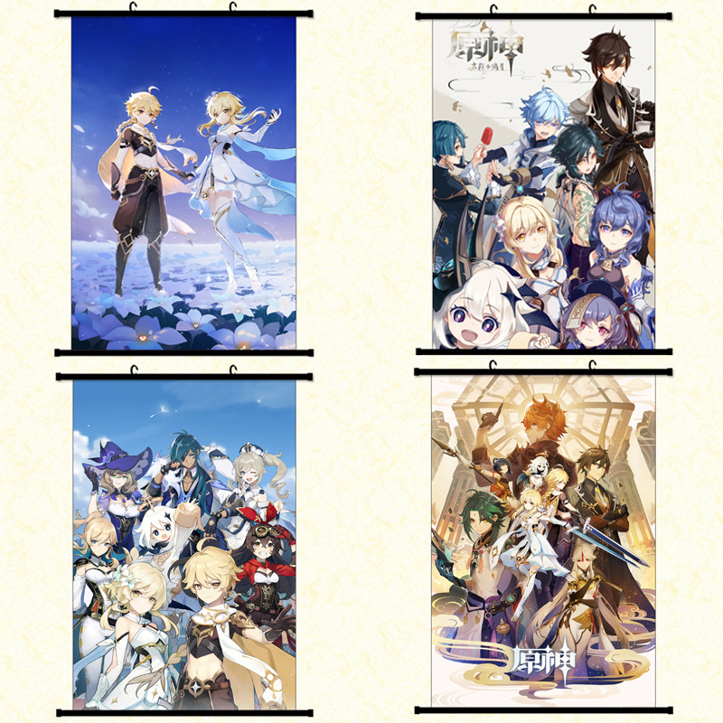 The original god Project hanging canvas painting poster Amazon supply to map wholesale production Genshin Impact