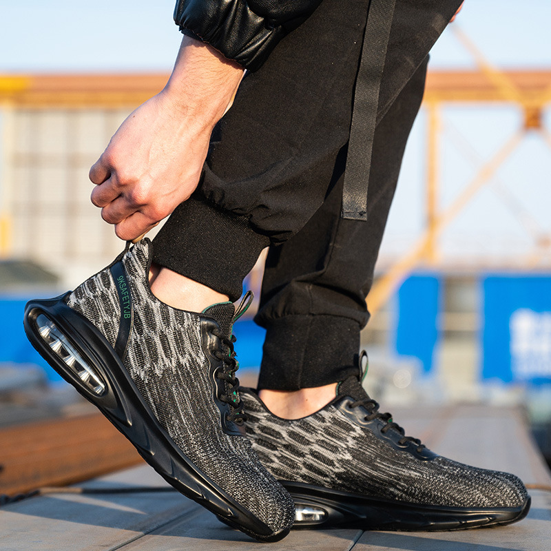Cross-border labor protection shoes are not tired after standing for a long time, anti-smashing and anti-piercing work shoes, lightweight breathable steel toe safety protection shoes