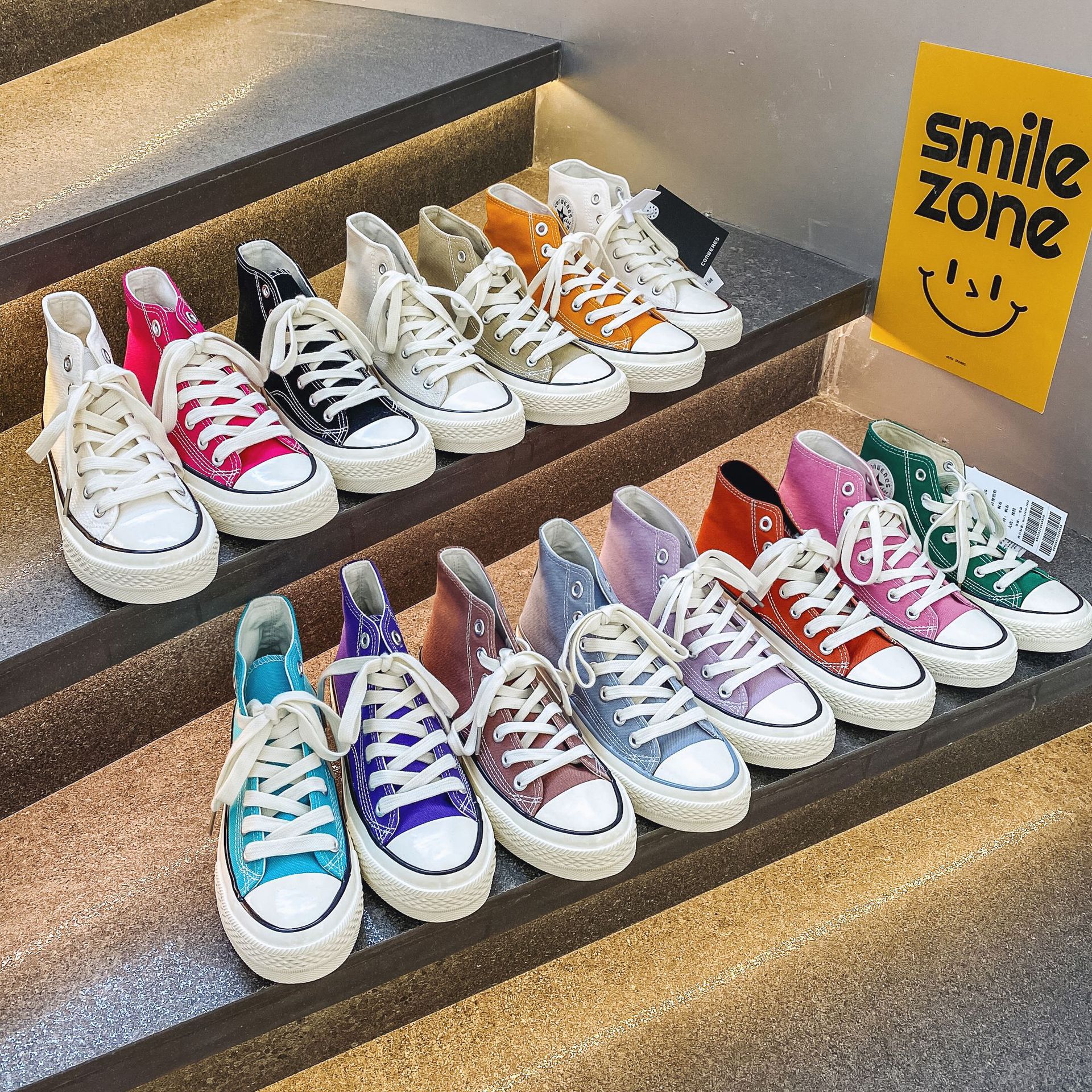 1970s high-top replica canvas shoes Harajuku ulzzang women's Korean-style ins All-match casual sneakers vulcanized shoes