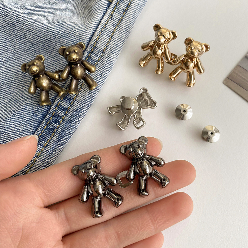Waist Tight Artifact Bear Waist Tight Buckle Jeans Button Fixed Adjustable Artifact Wind Buckle Pants Waist Tight Pin