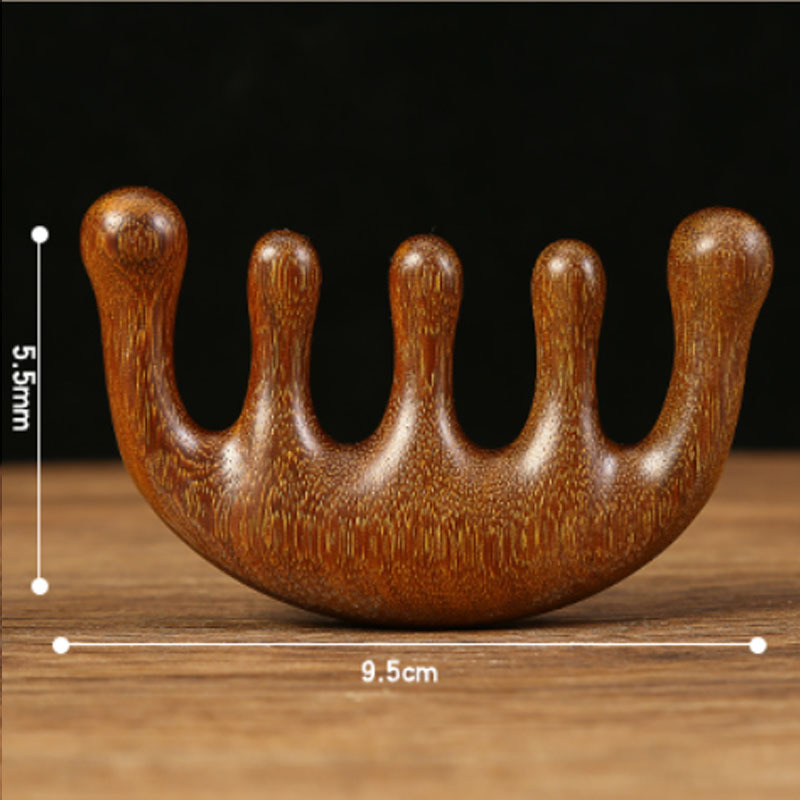 Five-finger round head [golden silk sandalwood