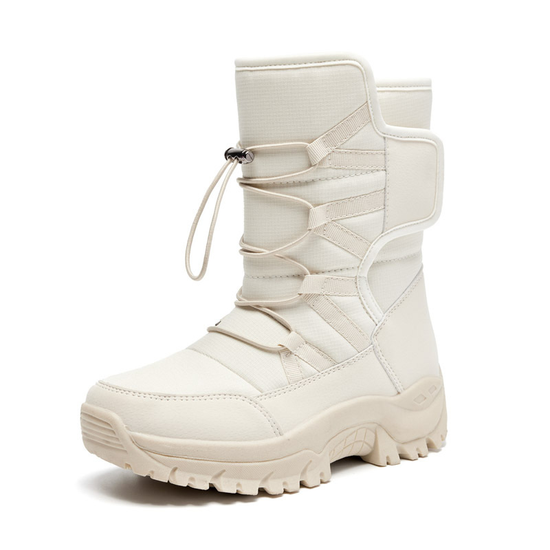 Mid-tube cotton shoes women's snow boots 2022 autumn and winter New Fashion thick bottom plus velvet padded warm boots Korean version