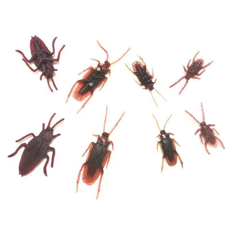 Plastic simulation cockroaches Halloween April Fool's Day trick small toy accessories 5 styles simulation Xiaoqiang fake cockroaches