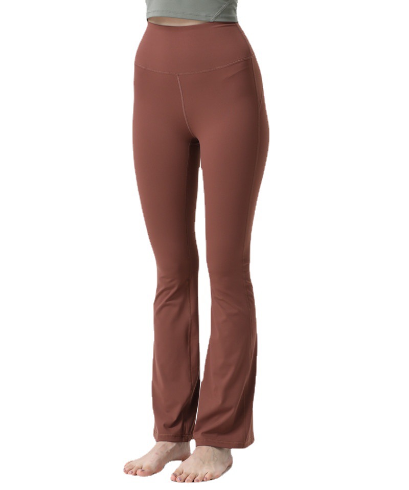 SWIFT SPEED Women's Flared Pants Sports Slim High Elastic Yoga Pants Casual Naked High Waist Pants