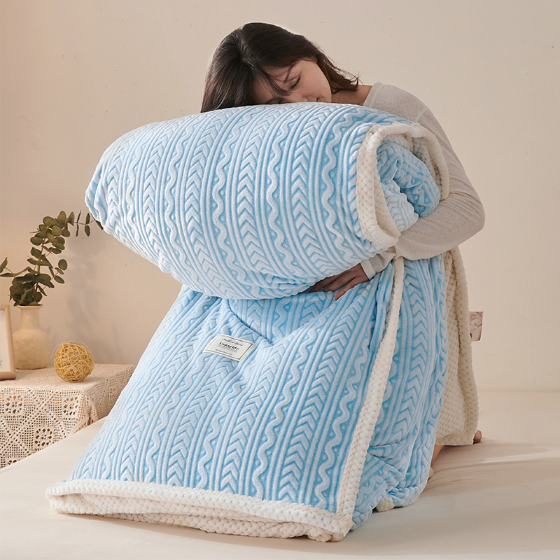 Winter thickened coral blanket quilt spring and autumn bed single double flannel blanket student dormitory small blanket wholesale