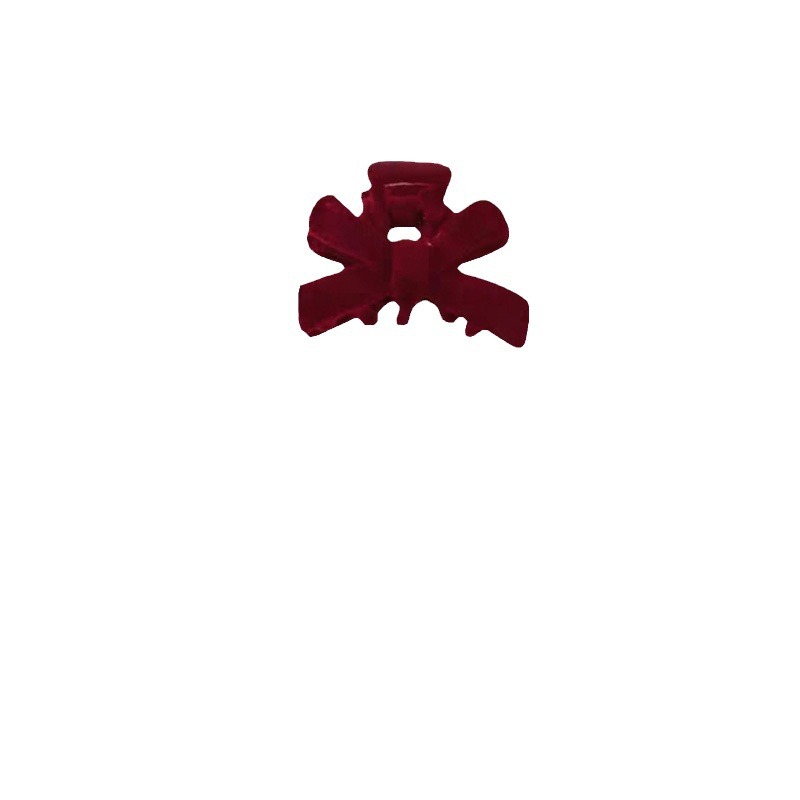High-grade velvet bow small clip bangs hairpin retro Princess clip headdress female Small size broken hairpin female
