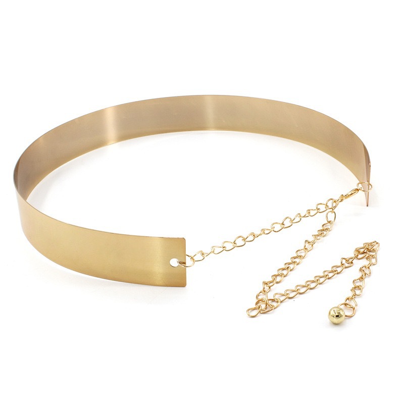 European and American Women's Mirror Metal Waist Chain Decoration Evening Dress Skirt Fashion Iron Waist Seal Women's Matching Suit Shirt