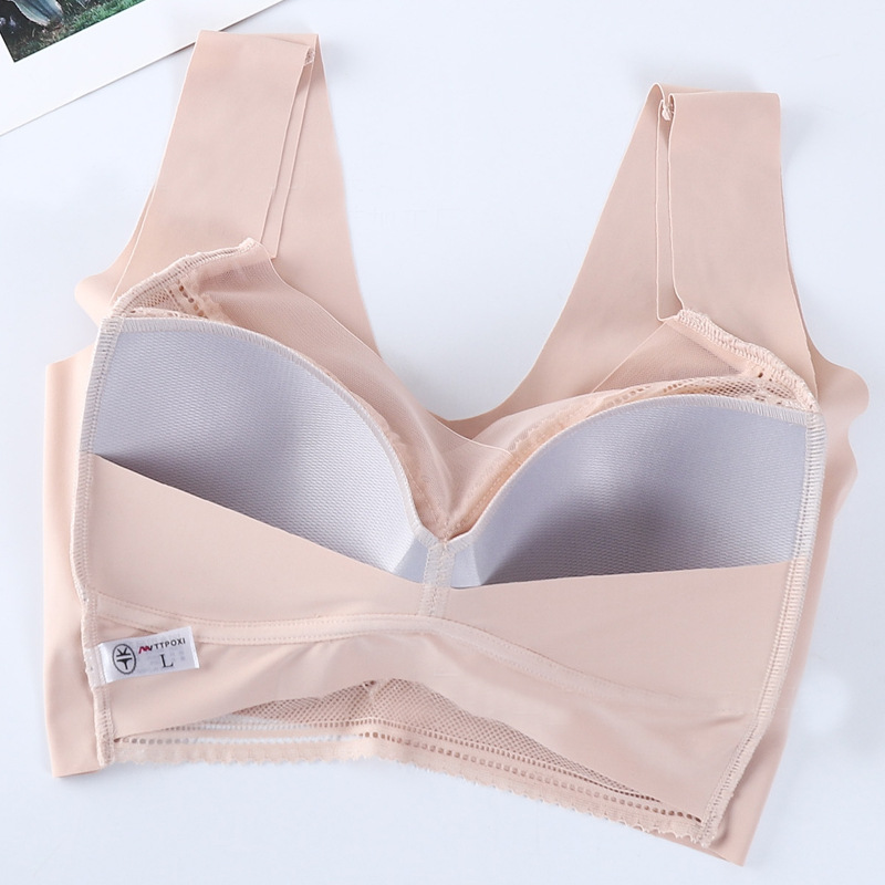 Cross-border Thin Sleeping without Steel Rings for Sports Gathering Large Size Vest Bra Gathering Summer Lace Underwear