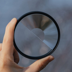 Nuevos accesorios de fotografía de importación, filtro de lente de cámara de reflejo único con efecto especial acampanado de media luna, equipo todoterreno de 77mm y 82mm