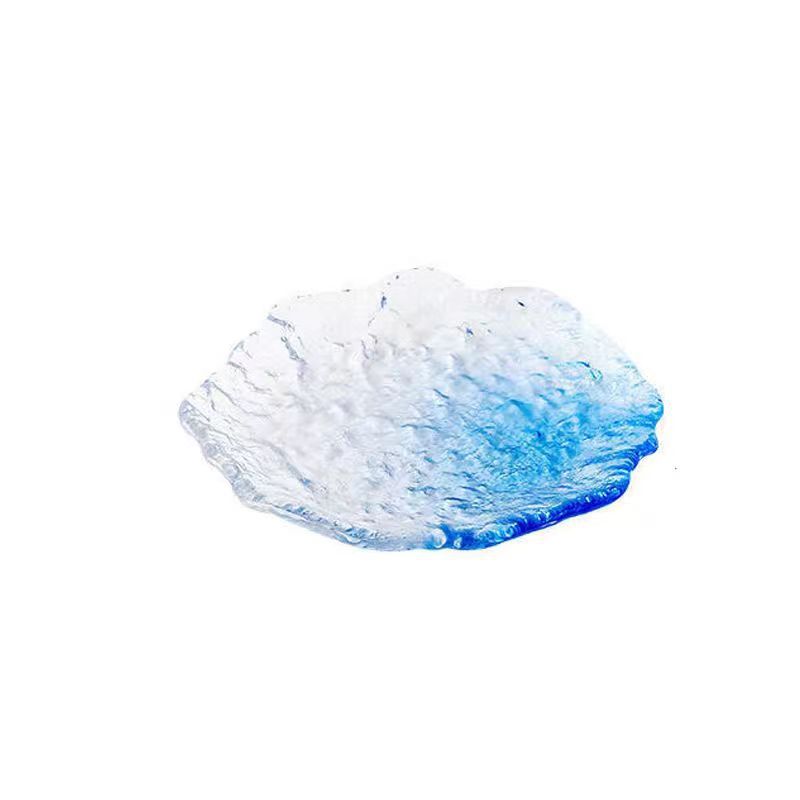 Ins Glacier Glass Breakfast Dish Fruit Dish Creative Internet Celebrity Sauce Dish Household Dim Sum Dish Wholesale