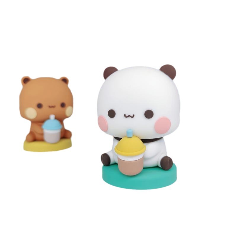 Panda one two and cloth rocking music desktop doll hand-made cartoon cute anime peripheral fashion decoration wholesale
