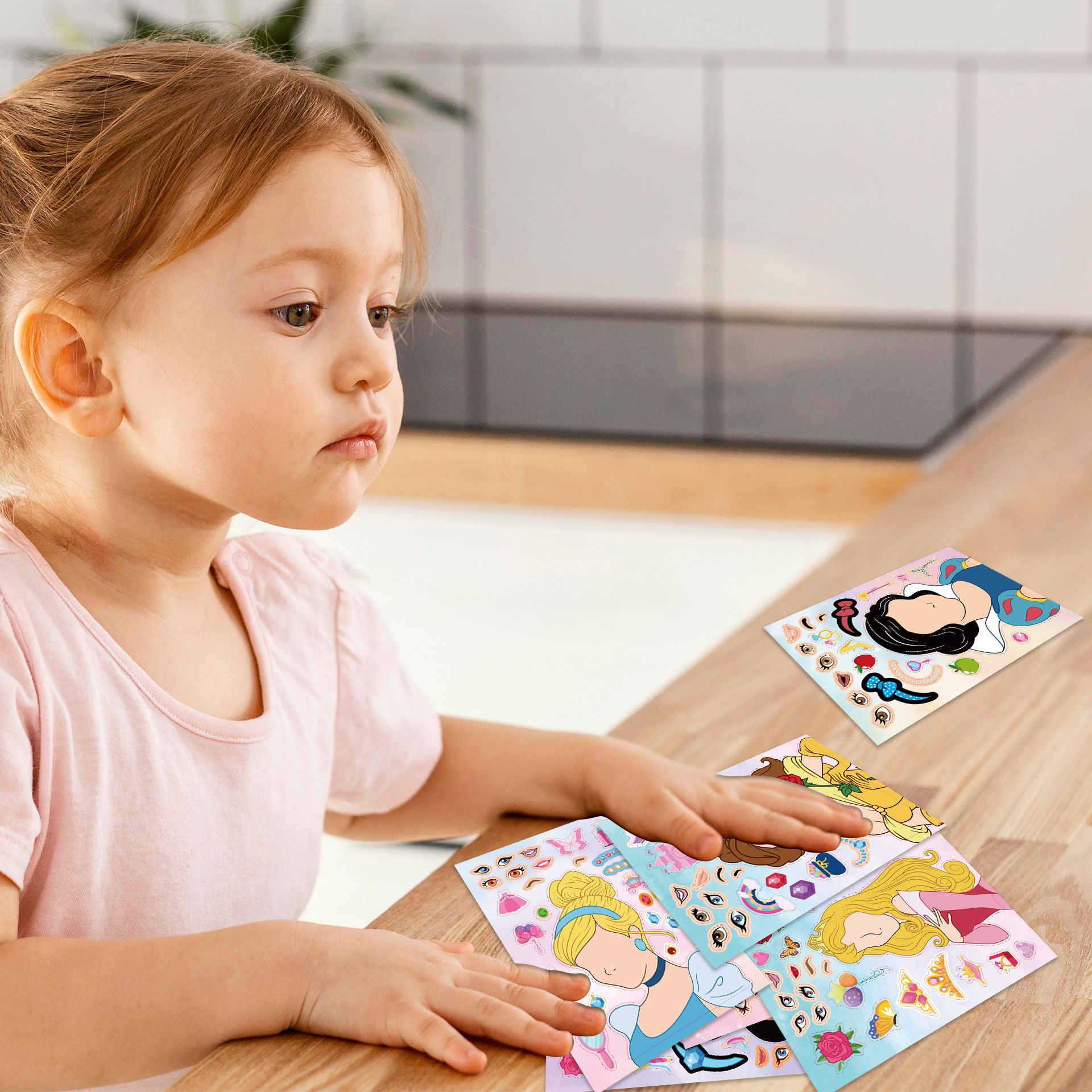 CM2211010 Classic European and American Cartoon Princess Children's Cartoon Stickers Baby Girl Kindergarten Award Stickers Princess